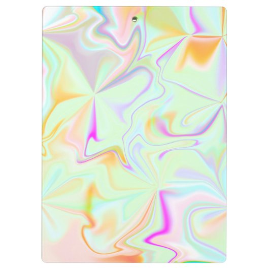 Abstract hologram Faux kleurrijk patroon Klembord (Achterkant)