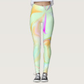 Abstract hologram Faux kleurrijk patroon Leggings (Voorkant)