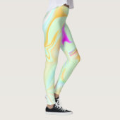 Abstract hologram Faux kleurrijk patroon Leggings (Rechts)