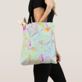 Abstract hologram Faux kleurrijk patroon Tote Bag (Dichtbij)