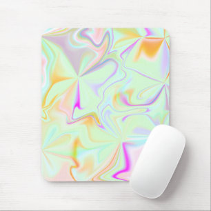 Abstract hologram namaakskleurrijk patroon muismat