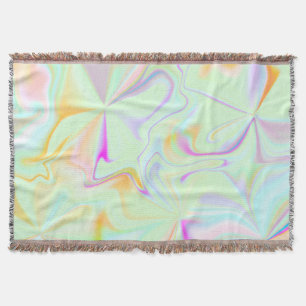 Abstract hologram nepkleurrijk patroon deken