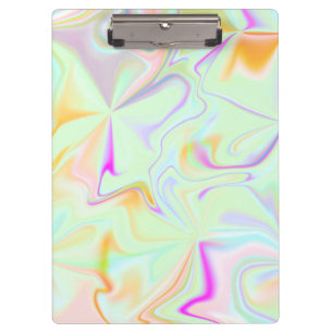 Abstract hologram nepkleurrijk patroon klembord