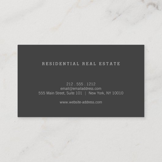 Abstract Home Logo Blauwgroen/Grijs Visitekaartje (Achterkant)