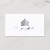 Abstract Home Logo grijs/wit Visitekaartje (Voorkant)