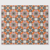 Abstract honden gezichtsontwerp cadeaupapier (Vlak)