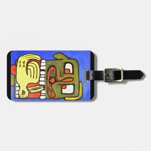 Abstract hondengezicht bagagelabel (Voorkant horizontaal)