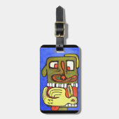 Abstract hondengezicht bagagelabel (Voorkant verticaal)