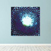 Abstract Honeycomb Design blauw en paars Canvas Afdruk (Insitu (Houten vloer))