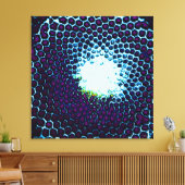 Abstract Honeycomb Design blauw en paars Canvas Afdruk (Insitu (Woonkamer))