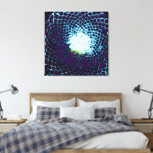 Abstract Honeycomb Design blauw en paars Canvas Afdruk (Insitu (Slaapkamer))