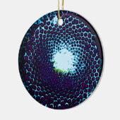 Abstract Honeycomb Design blauw en paars Keramisch Ornament (Links)