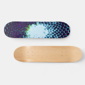 Abstract Honeycomb Design blauw en paars Persoonlijk Skateboard (Horizontaal)