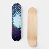 Abstract Honeycomb Design blauw en paars Persoonlijk Skateboard (Voorkant)