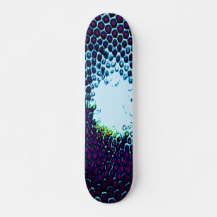 Abstract Honeycomb Design blauw en paars Persoonlijk Skateboard