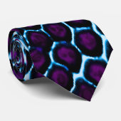 Abstract Honeycomb Design blauw en paars Stropdas (Opgerold)