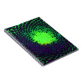Abstract Honeycomb Design green en paars Notitieboek (Rechterzijde)