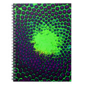 Abstract Honeycomb Design green en paars Notitieboek (Voorkant)