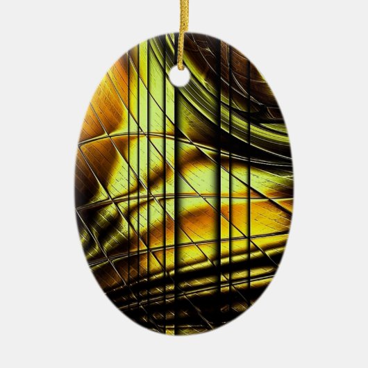 Abstract Honeygold Ornament (Voorkant)