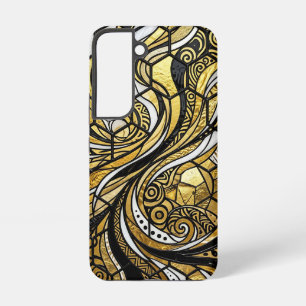 Abstract honingraat gouden zeshoek Samsung hoesjes Galaxy Hoesje