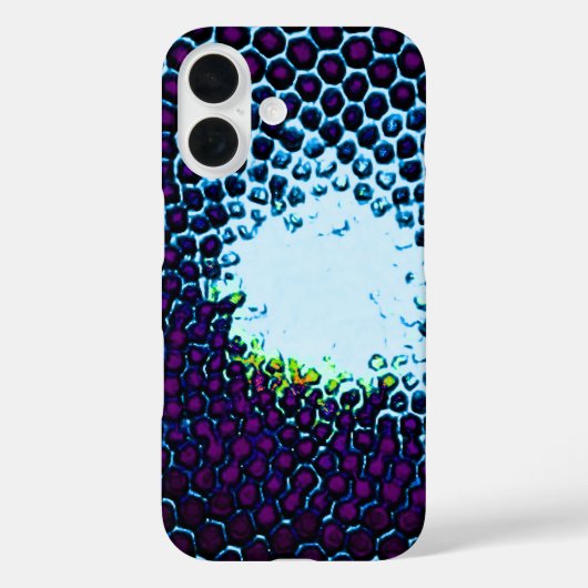 Abstract honingraatontwerp blauw en paars Case-Mate iPhone case (Achterkant)