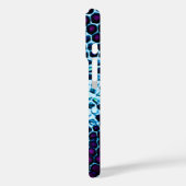 Abstract honingraatontwerp blauw en paars Case-Mate iPhone case (Achterkant / Links)