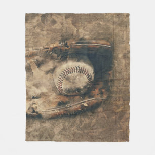Abstract honkbal fleece deken