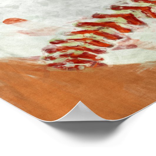 Abstract honkbal poster (Hoek)