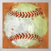 Abstract honkbal poster (Voorkant)