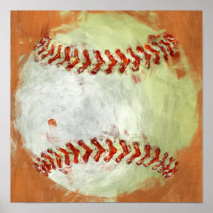 Abstract honkbal poster