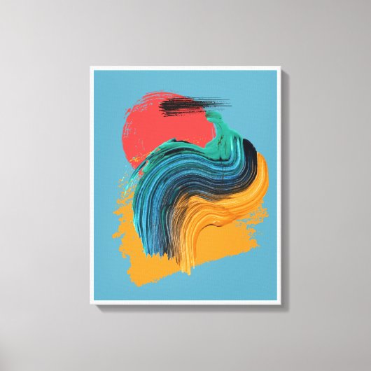Abstract Horizon Swirl Canvas Afdruk (Voorkant)