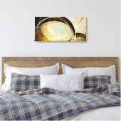 Abstract horizontaal canvas met gouden effect (Insitu (Slaapkamer))