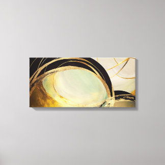 Abstract horizontaal canvas met gouden effect