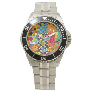 Abstract horloge Multicolorf