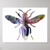 Abstract Hornet-silhouet Poster (Voorkant)