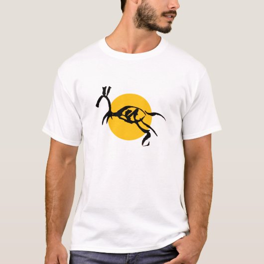 Abstract Horse Creature Brush Drawing T-shirt (Voorkant)