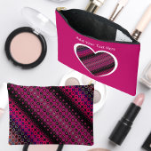 Abstract Hot Pink Pattern Cosmetic Bag Etui