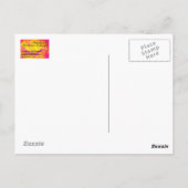 Abstract "Hot roze" briefkaart (Achterkant)