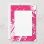Abstract Hot Roze Brushtrokes Foto Afstuderen Bedankkaart (Achterkant)