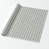 Abstract Houndstooth-Geïnspireerd Geometrisch Patr Cadeaupapier (Uitgerold)