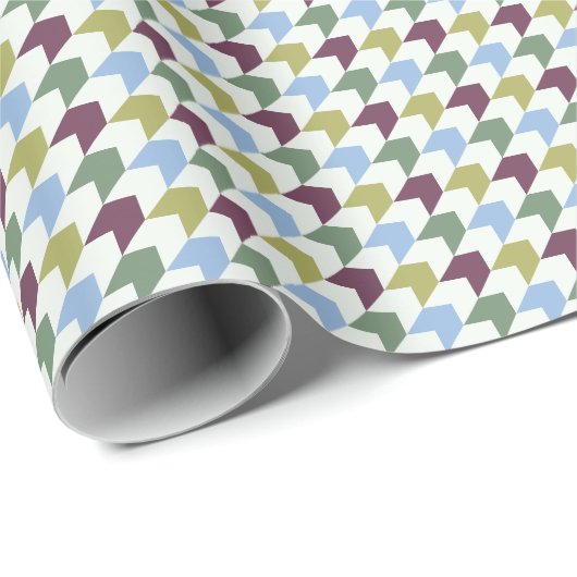 Abstract Houndstooth-Geïnspireerd Geometrisch Patr Cadeaupapier (Rol Hoek)