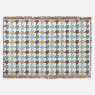 Abstract houndstooth-geïnspireerd geometrisch patr deken