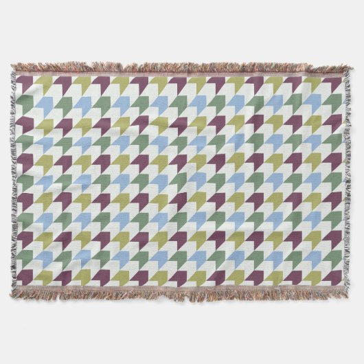 Abstract houndstooth-geïnspireerd geometrisch patr deken (Voorkant)