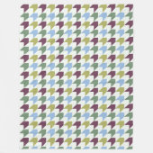 Abstract Houndstooth-Geïnspireerd Geometrisch Patr Fleece Deken (Voorkant)