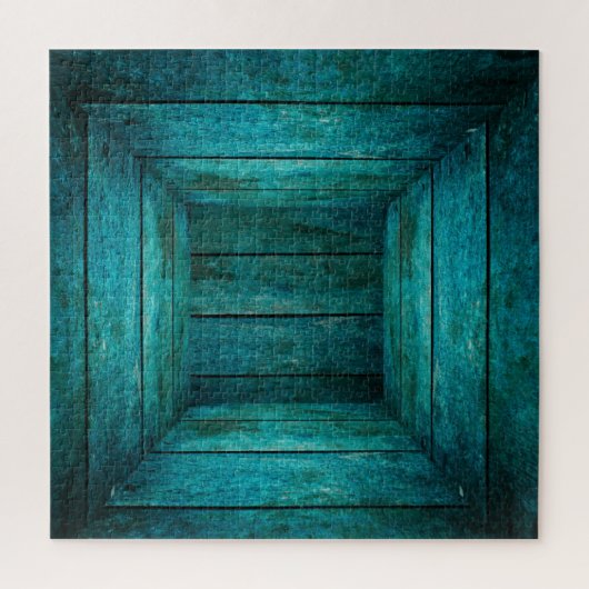 Abstract houten kubus legpuzzel (Verticaal)