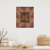 Abstract houten kubus poster (Keuken)