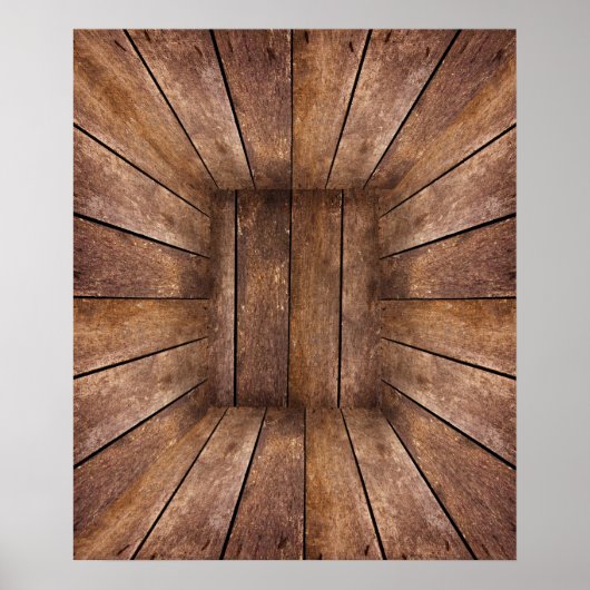 Abstract houten kubus poster (Voorkant)
