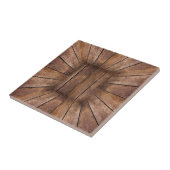 Abstract houten kubus tegeltje (Zijkant)