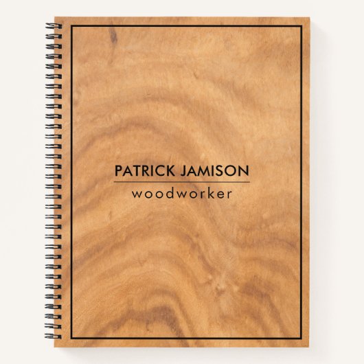 Abstract houten ontwerp notitieboek (Voorkant)