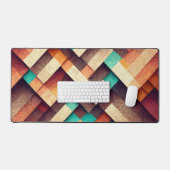 Abstract houten weefsel bureaumat (Keyboard & Muis)